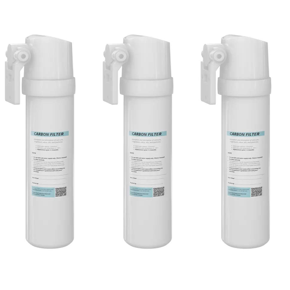 Vellamo Biometric Replacement Carbon Filter for 3-in-1 & 4-in-1 Boiling Water Taps - 3 Pack