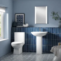 Vellamo City Modern Close Coupled Toilet with Soft Close Seat