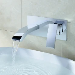 Vellamo City Wall Mounted Chrome Basin Mixer Tap
