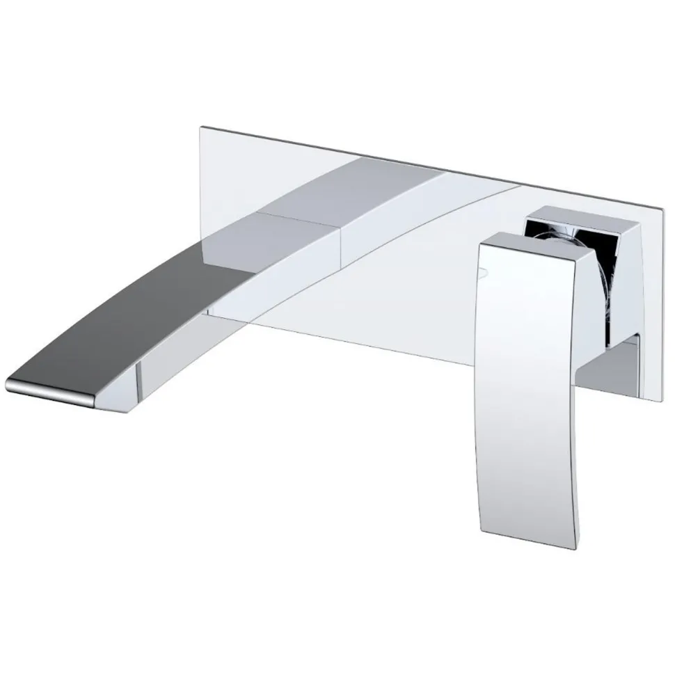 Vellamo City Wall Mounted Chrome Basin Mixer Tap