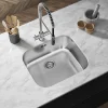 Vellamo Classic Large 1 Bowl Undermount Stainless Steel Kitchen Sink & Waste Kit - 530 x 450mm