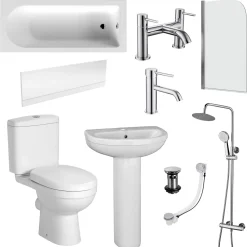Vellamo Connect Complete Bathroom Suite with Shower Bath
