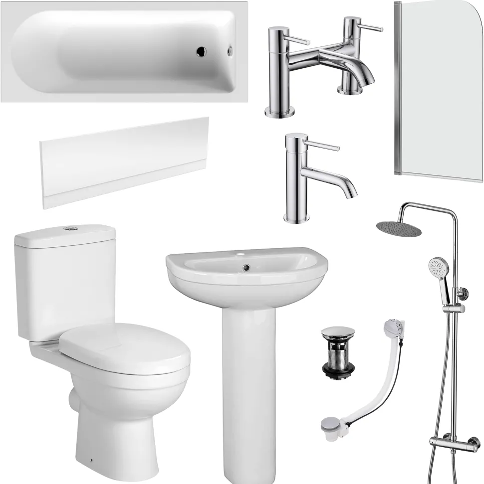 Vellamo Connect Complete Bathroom Suite with Shower Bath