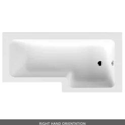 Vellamo Connect Full Bathroom Suite with 1700mm L Shaped Shower Bath