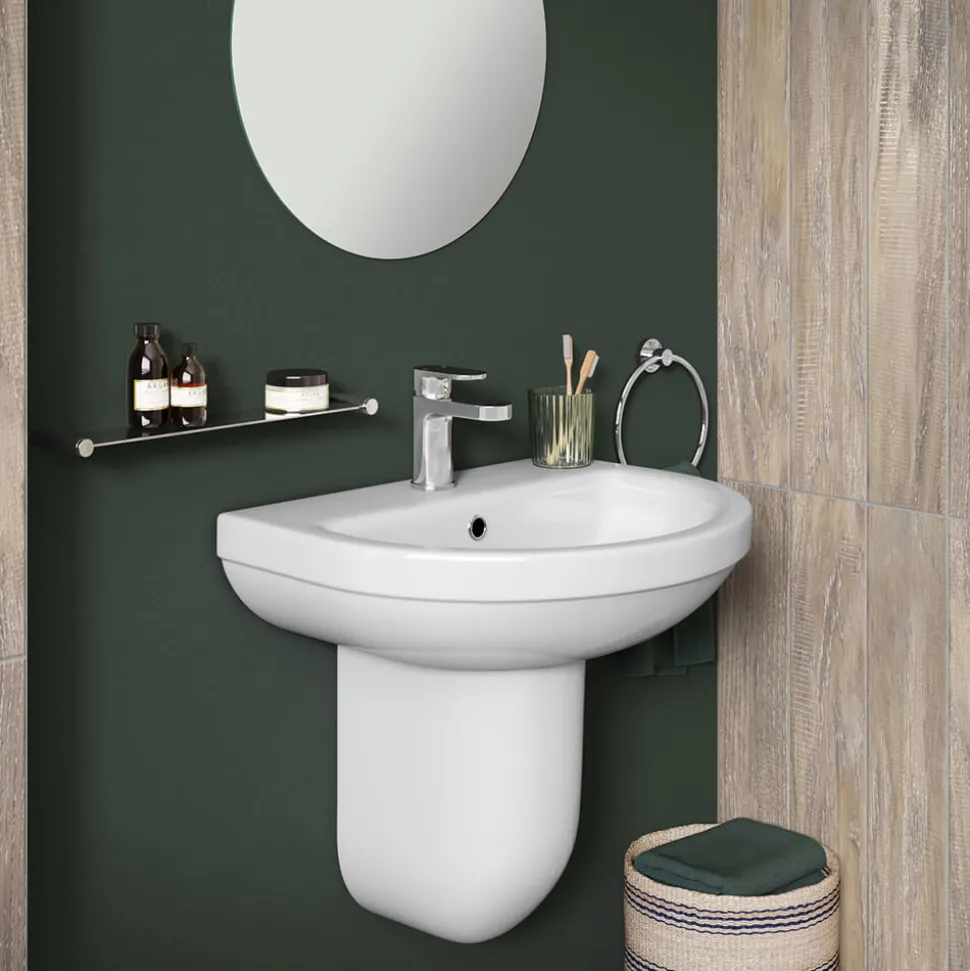 Vellamo Connect 555mm Semi Pedestal & Basin