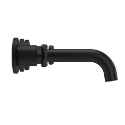Vellamo Cross Matt Black Crosshead Wall Mounted Tap & Easy Installation Kit