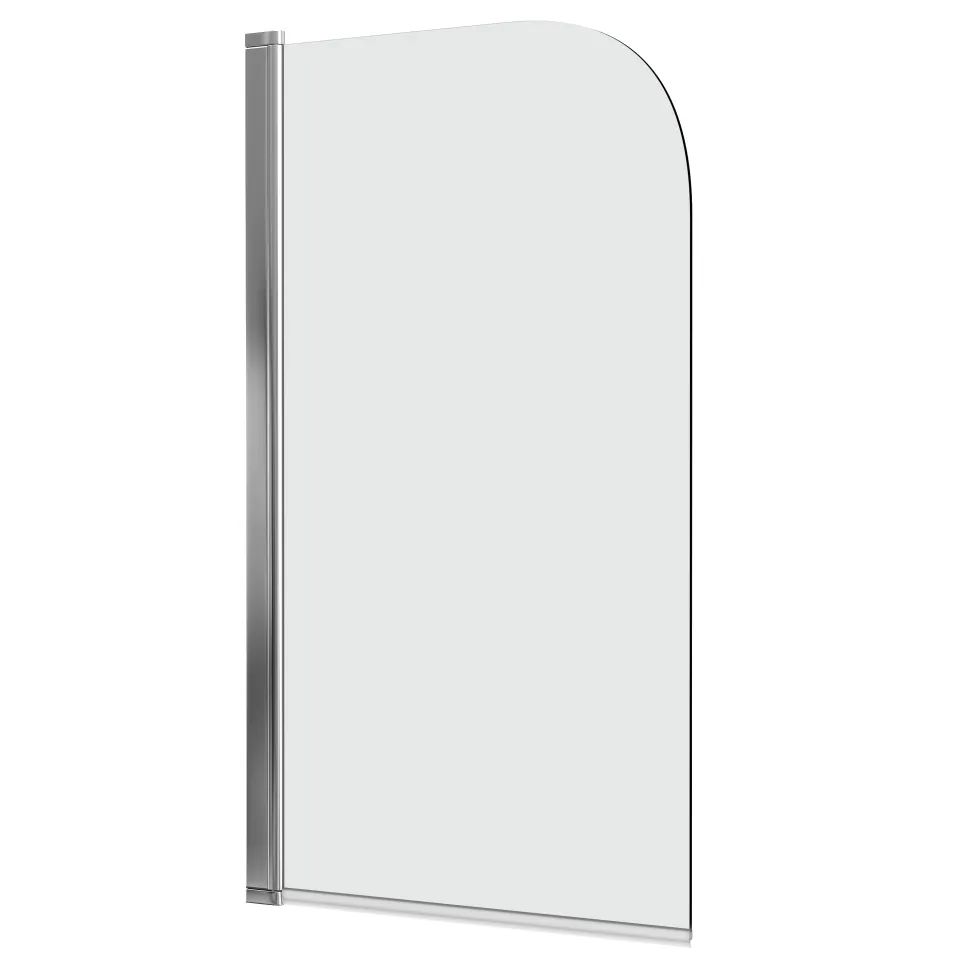 Vellamo Curved Corner Single Hinged Bath Screen - 1400 x 800mm
