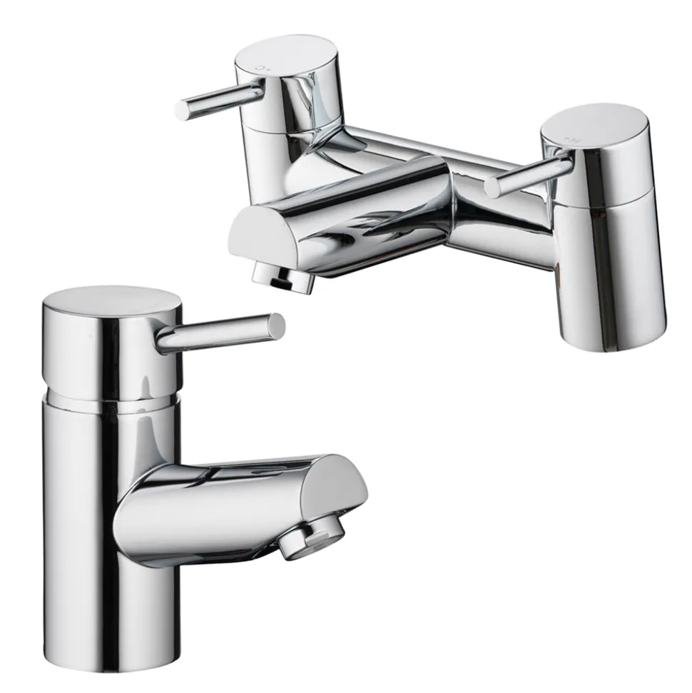 Vellamo Curvo Basin Mixer & Bath Filler Pack
