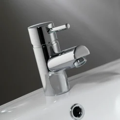 Vellamo Curvo Basin Mixer With Clicker Waste