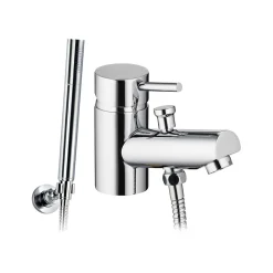 Vellamo Curvo Mono Bath Shower Mixer with Shower Attachment