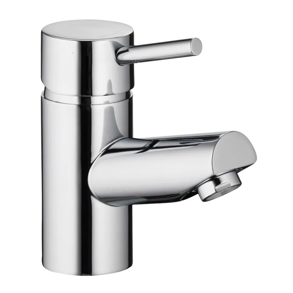 Vellamo Curvo Small Basin Mixer with Clicker Waste