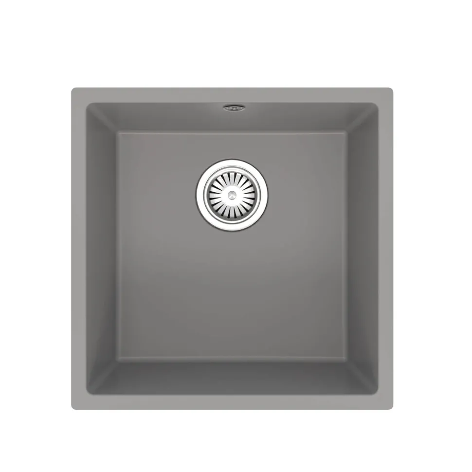 Vellamo Designer 1 Bowl Comite Composite Inset/Undermount Kitchen Sink & Waste - 440 x 440mm