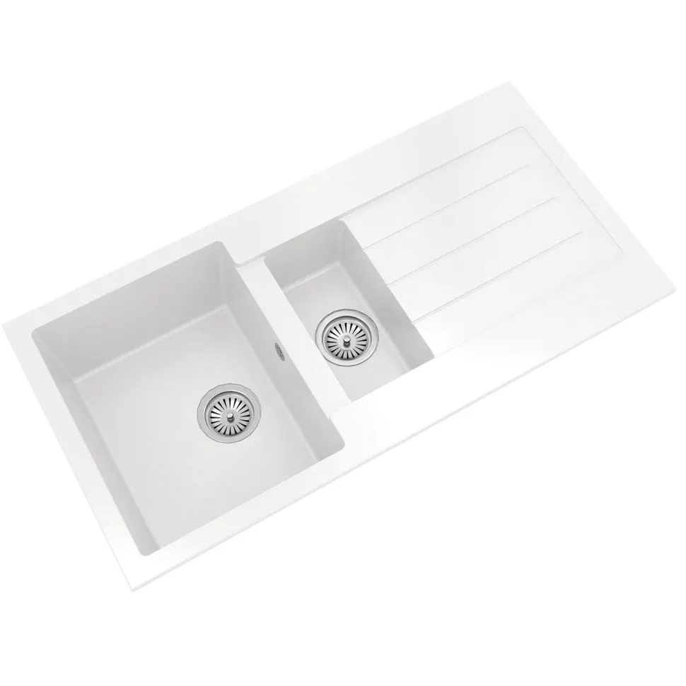 Vellamo Designer 1.5 Bowl Comite Composite Kitchen Sink & Waste with Reversible Drainer - 1000 x 500mm