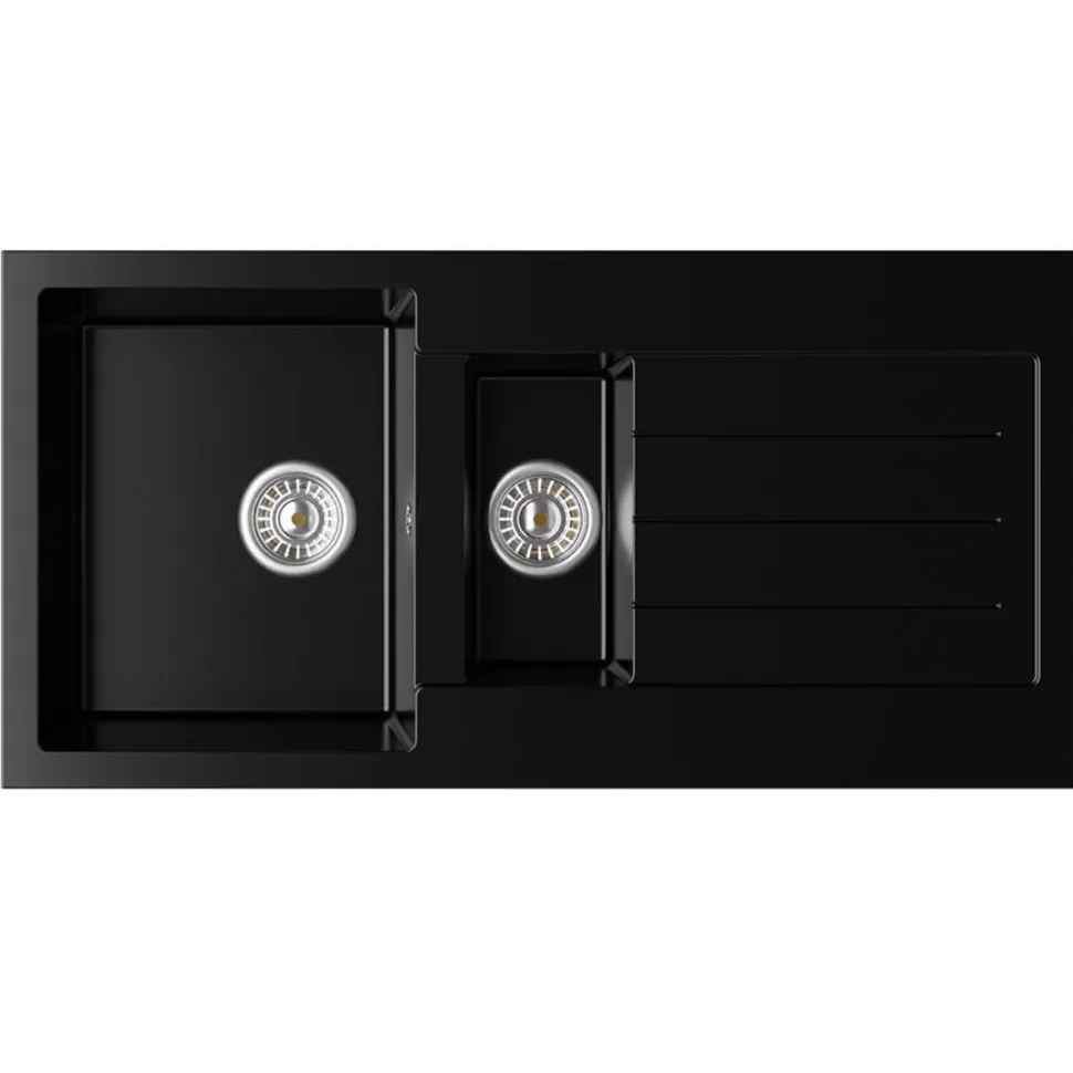 Vellamo Designer 1.5 Bowl Comite Composite Kitchen Sink & Waste with Reversible Drainer - 1000 x 500mm