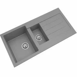 Vellamo Designer 1.5 Bowl Comite Composite Kitchen Sink & Waste with Reversible Drainer - 1000 x 500mm