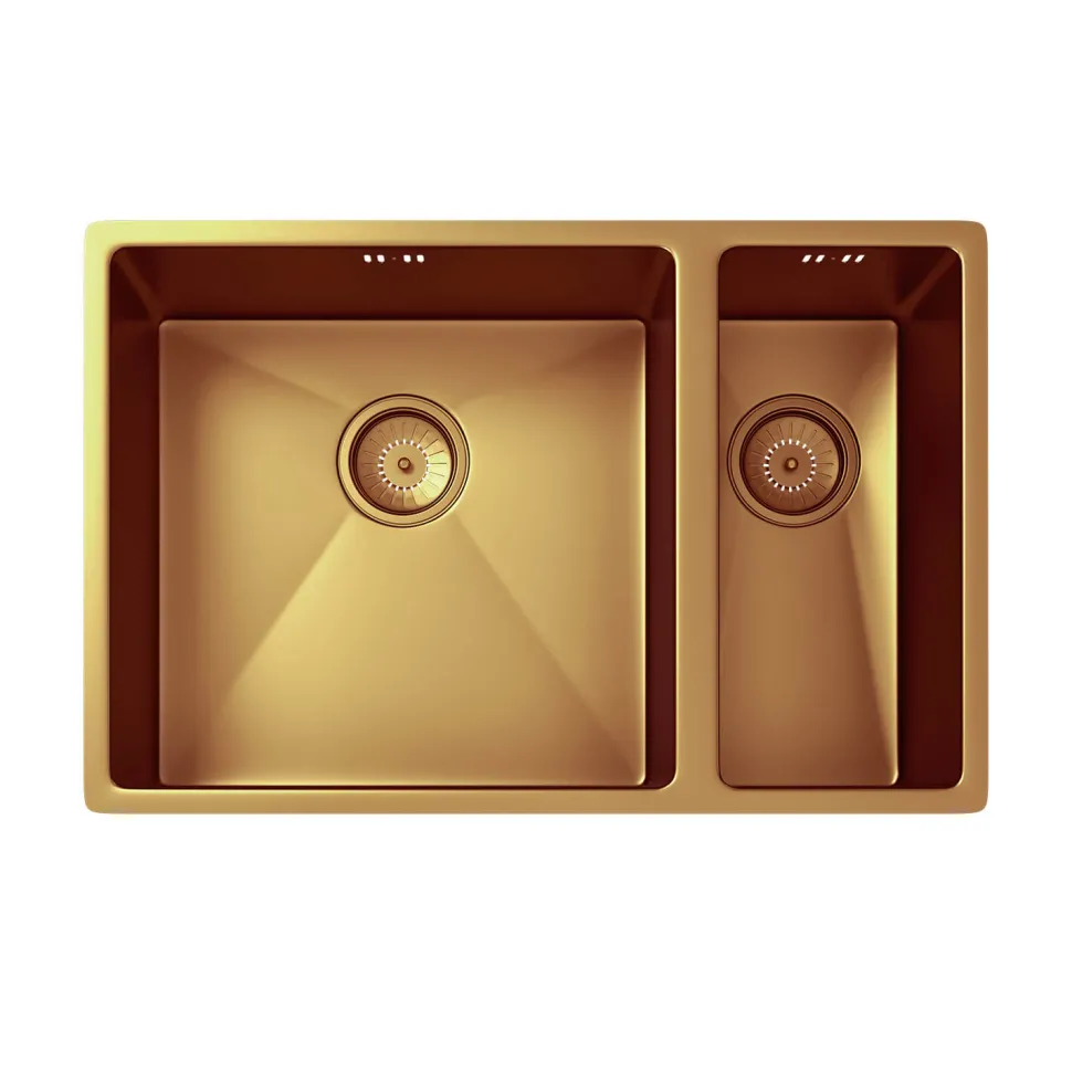Vellamo Designer 1.5 Bowl Inset/Undermount Stainless Steel Kitchen Sink & Waste - 670 x 440mm