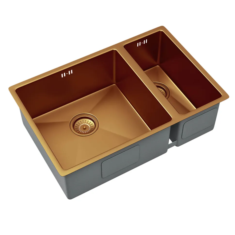 Vellamo Designer 1.5 Bowl Inset/Undermount Stainless Steel Kitchen Sink & Waste - 670 x 440mm