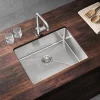 Vellamo Designer Large Single Bowl Inset/Undermount Stainless Steel Kitchen Sink & Waste Kit - 590 x 440mm