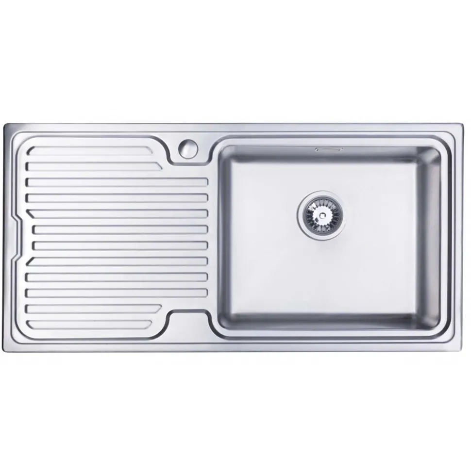 Vellamo Endure Thick-Gauge Large Bowl Stainless Steel Sink & Waste Kit - 1000 x 500mm
