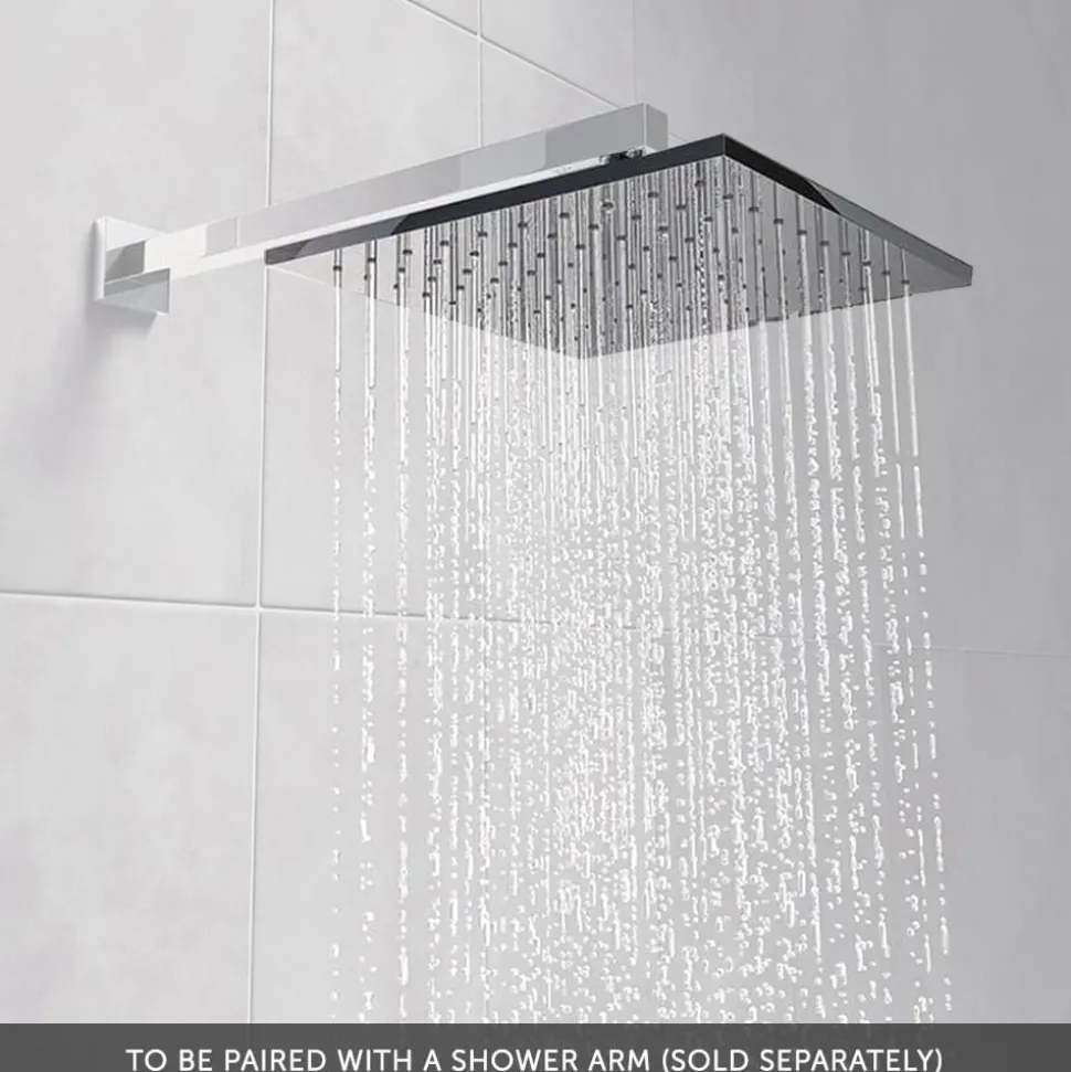Vellamo Forte Square ABS Fixed Shower Head 200mm