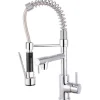 Vellamo Hanbury Baby Dual Spout Professional Pull Out Spray Kitchen Mixer Tap - Polished Chrome