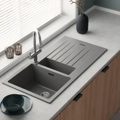 Vellamo Horizon 1.5 Bowl Granite Composite Kitchen Sink & Waste - 1000 x 500mm