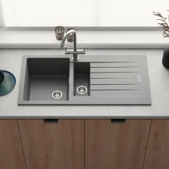 Vellamo Horizon 1.5 Bowl Granite Composite Kitchen Sink & Waste - 1000 x 500mm