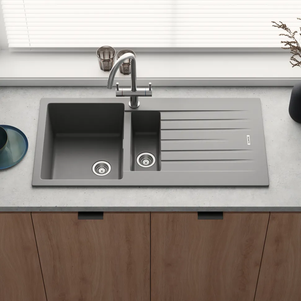 Vellamo Horizon 1.5 Bowl Granite Composite Kitchen Sink & Waste - 1000 x 500mm