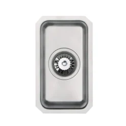 Vellamo Horizon 0.5 Bowl Undermount Stainless Steel Kitchen Sink & Waste Kit - 200 x 340mm