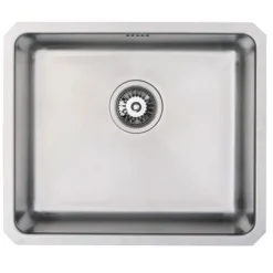 Vellamo Horizon Undermount Large Single Bowl Stainless Steel Kitchen Sink & Waste Kit - 530 x 450mm