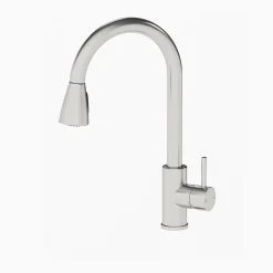 Vellamo Inspire Pull Out Spray Mono Kitchen Mixer Tap - Brushed Steel
