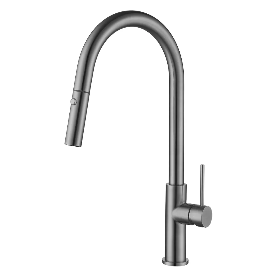 Vellamo Kara Pull Out Spray Single Lever Mono Kitchen Mixer Tap