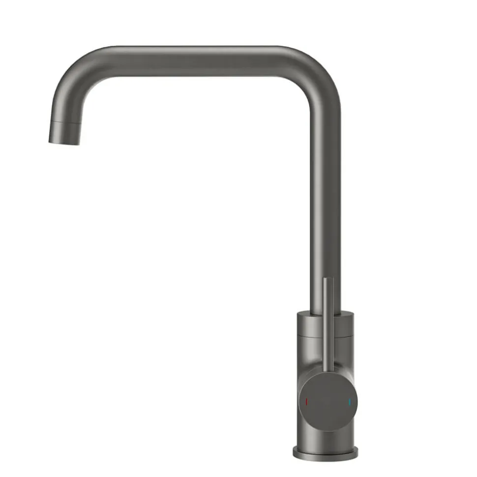 Vellamo Koro U Spout Single Lever Mono Kitchen Mixer Tap - Gunmetal