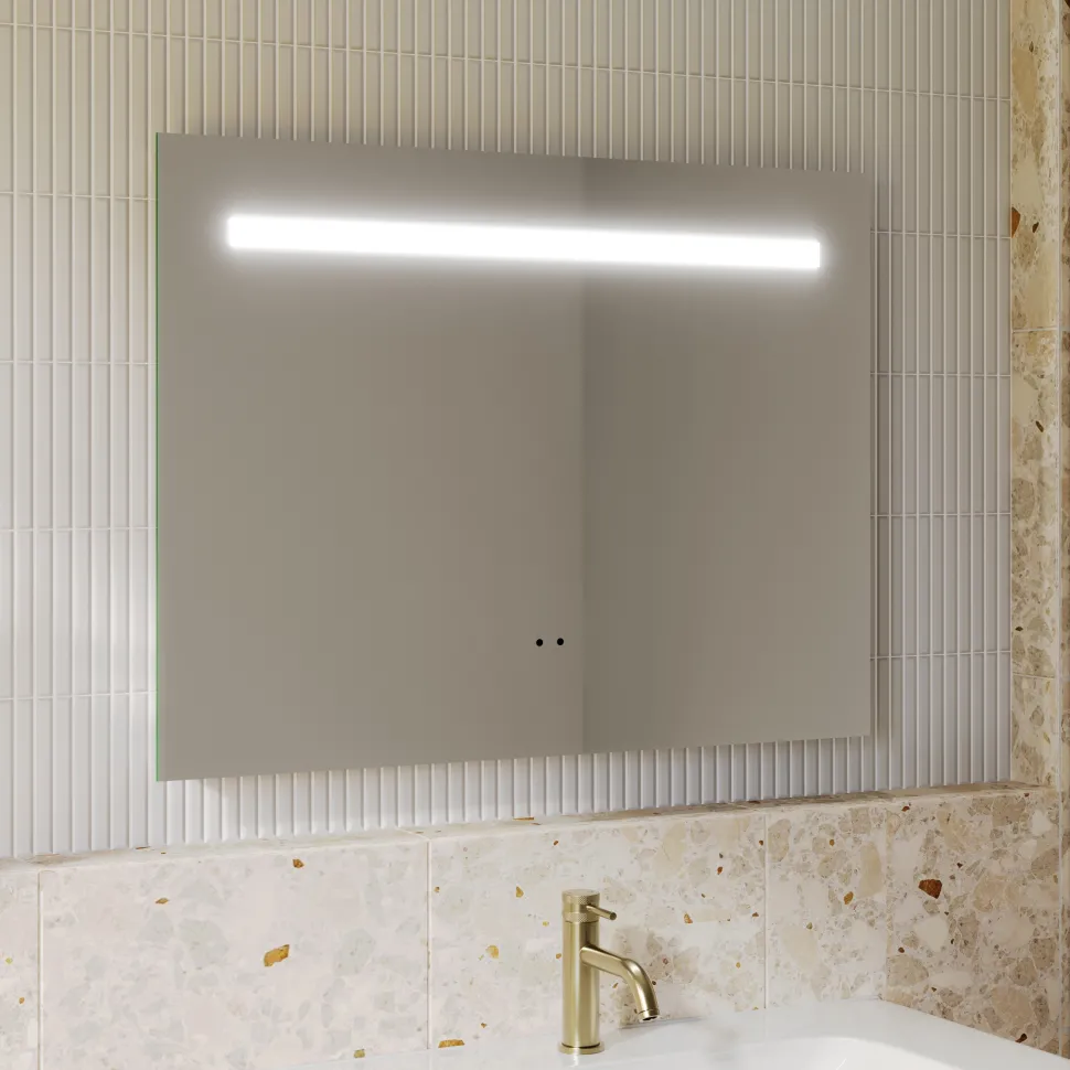 Vellamo LED Illuminated Bathroom Mirror with Demister Pad & Shaver Socket - 600 x 800mm