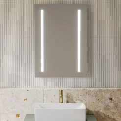Vellamo LED Illuminated Battery Operated Mirror - 500 x 700mm