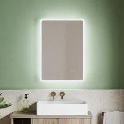 Vellamo LED Illuminated Universal Bathroom Mirror with Demister Pad & Bluetooth - 700mm x 500mm