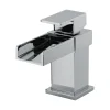 Vellamo Maya Mini Waterfall Basin Mixer with Clicker Waste