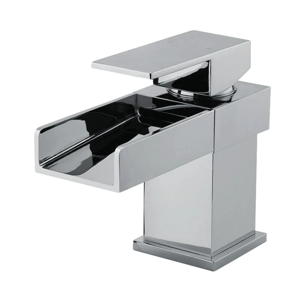 Vellamo Maya Waterfall Basin Mixer with Clicker Waste