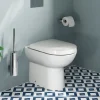 Vellamo Modern D-Shaped Back to Wall Toilet with Soft Close Seat