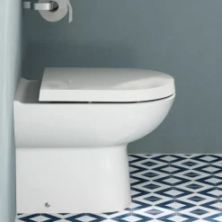 Vellamo Modern D-Shaped Back to Wall Toilet with Soft Close Seat