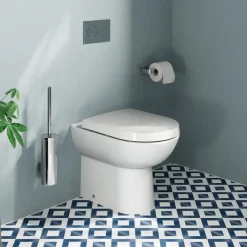 Vellamo Modern D-Shaped Back to Wall Toilet with Soft Close Seat