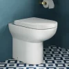 Vellamo Modern D-Shaped Comfort Height Back to Wall Toilet with Soft Close Seat