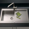 Vellamo Peak Compact 1 Bowl Satin Stainless Steel Sink & Waste with Reversible Drainer - 860 x 500mm