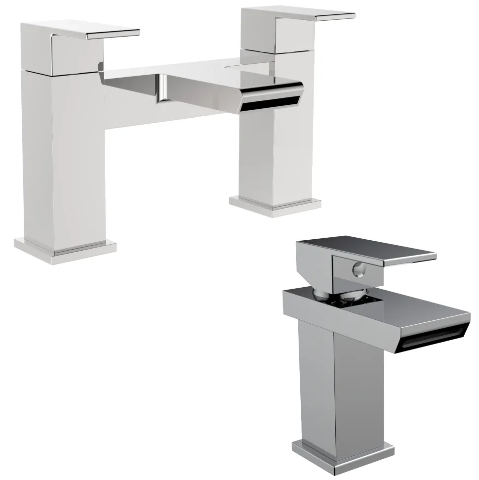 Vellamo Relate Waterfall Basin Mixer & Bath Filler Pack