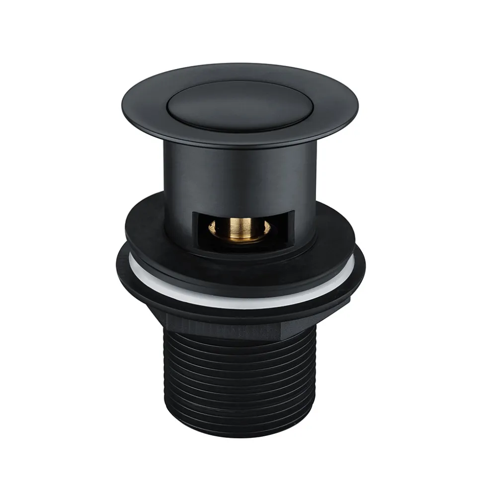 Vellamo Reve Matt Black Waterfall Basin Tap & Waste