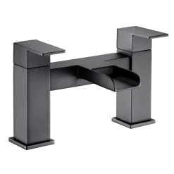 Vellamo Reve Matt Black Waterfall Bath Mixer Tap