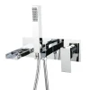 Vellamo Reve Wall Mounted Waterfall Bath Shower Mixer With Shower Kit