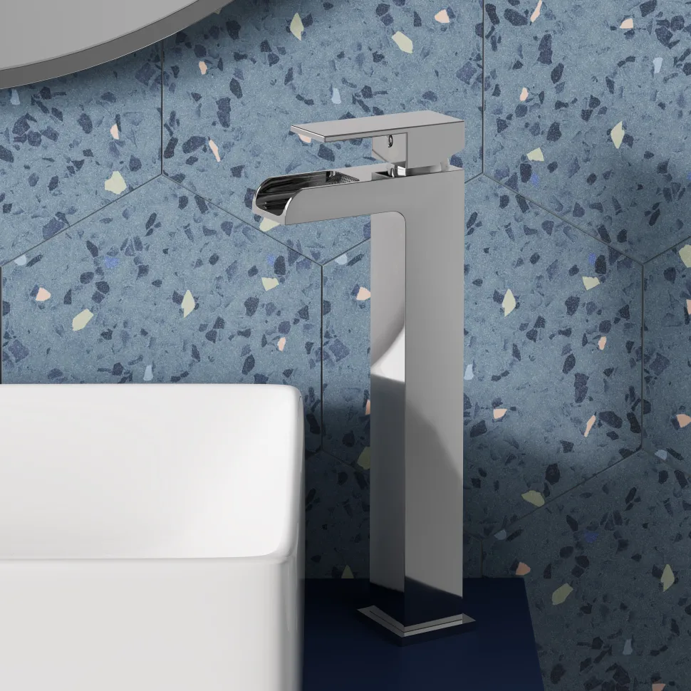 Vellamo Reve Waterfall Tall Basin Mixer Tap