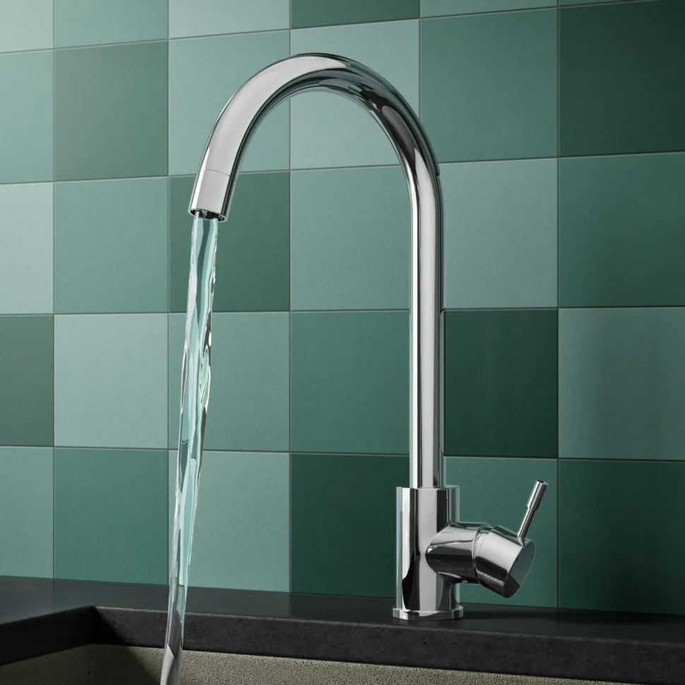 Vellamo Revolve Single Lever Mono Kitchen Mixer - Polished Chrome