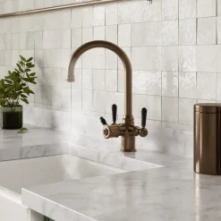 Vellamo Rigel Traditional Cruciform 3-in-1 Instant Boiling Water Tap with Boiler & Filter
